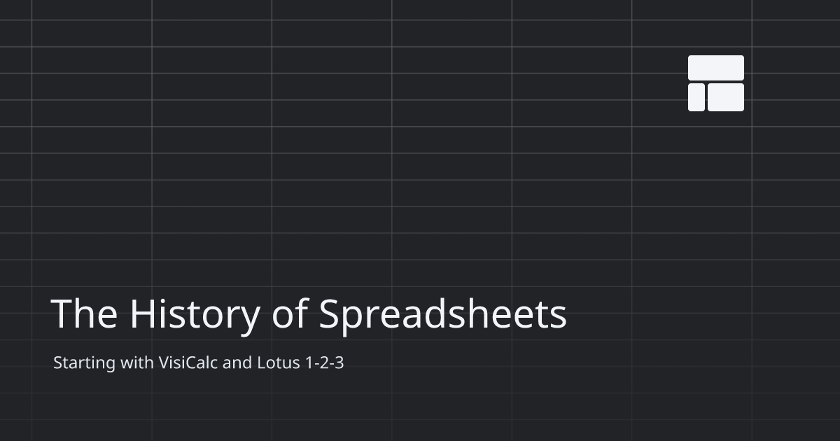 The History of Spreadsheets Subset Blog Subset